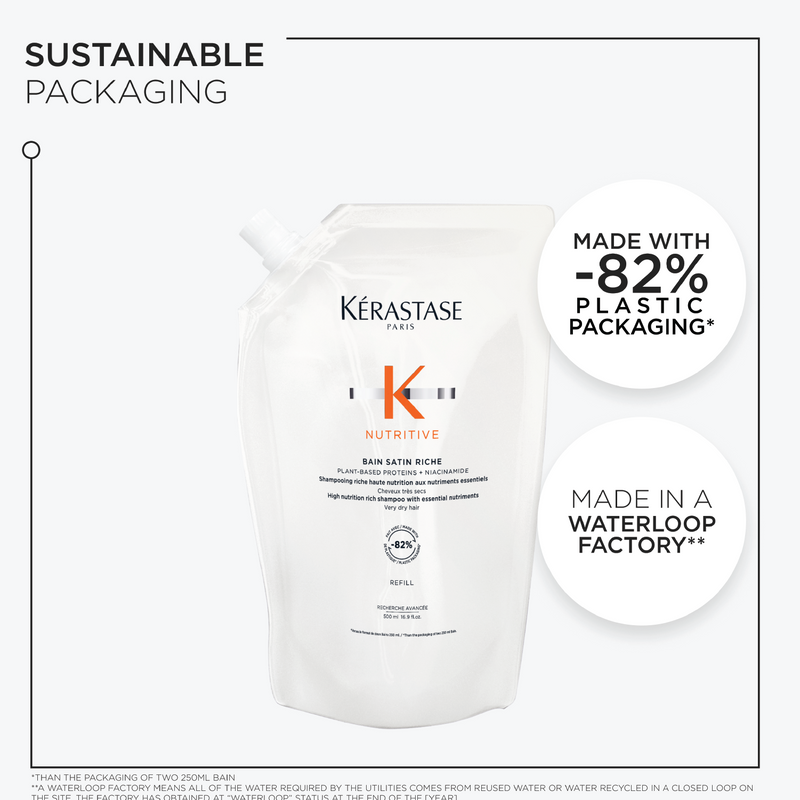 Kérastase Nutritive Bain Satin Riche Refill Shampoo Pouch For Very Dry Hair 500ml