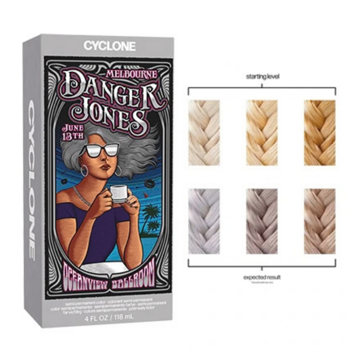 Danger Jones Semi-Permanent Colour - Cyclone (Silver) 118ml