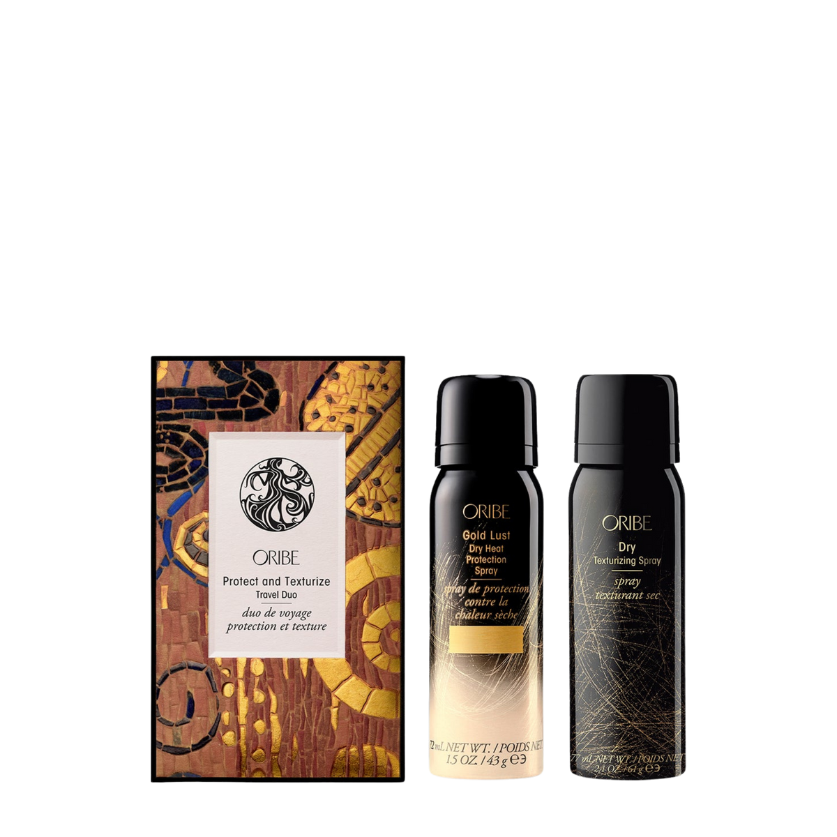 Oribe Protect & Texturize Travel Duo to protect and prime hairstyles