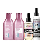 Redken Volume Injection 4-Piece Routine to give fine or flat hair a volume boost