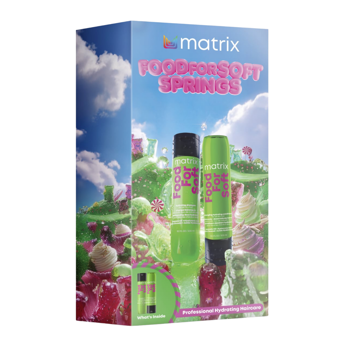 Matrix Food For Soft Springs Duo to instantly transform dry hair 