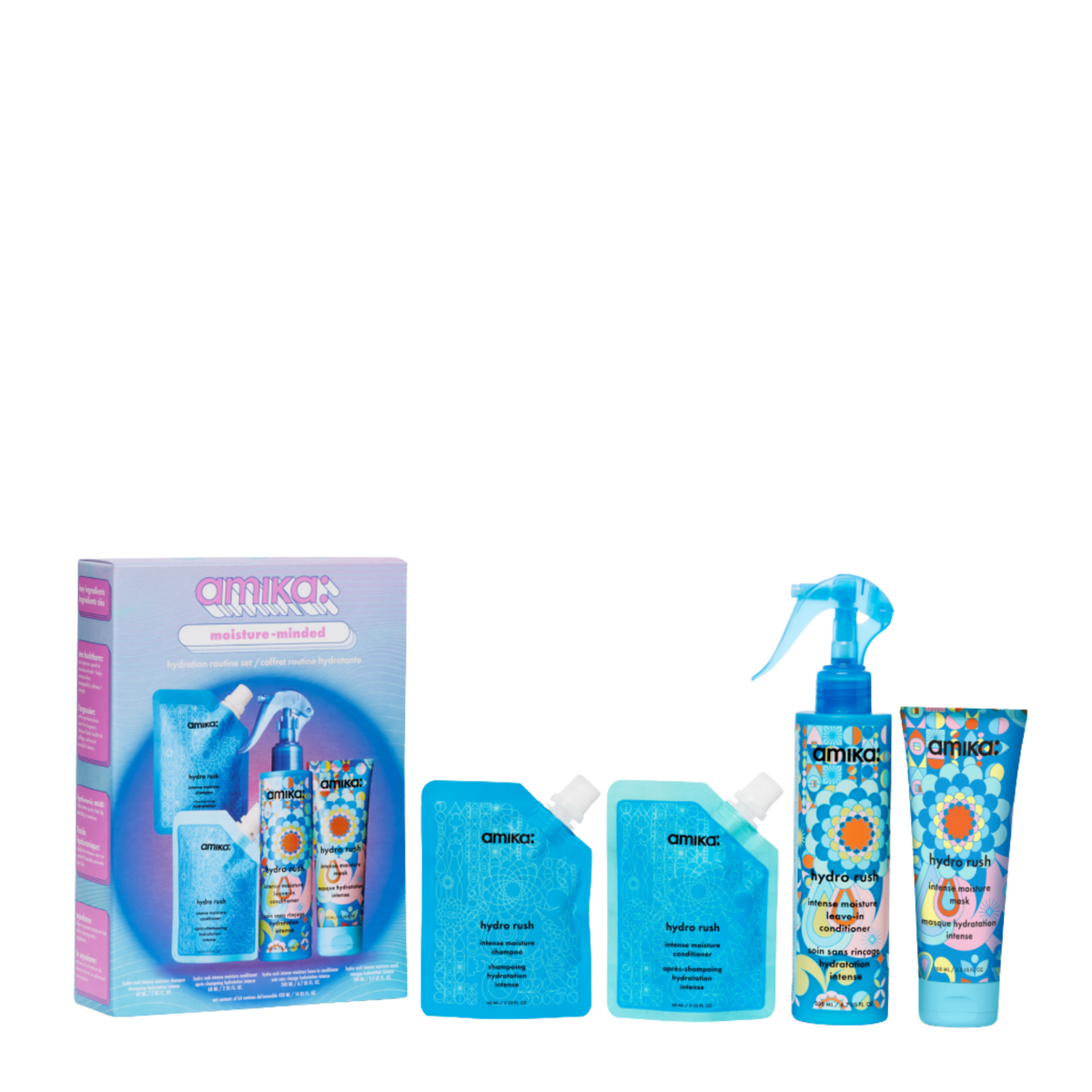 Amika Moisture-Minded Gift Pack to provide long-lasting moisture for dry, textured hair