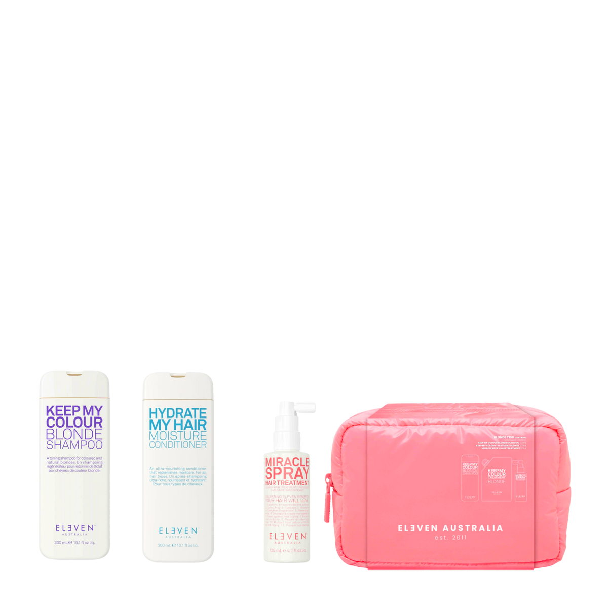 Eleven Australia Blonde Trio to fight brassiness and boost blonde tones