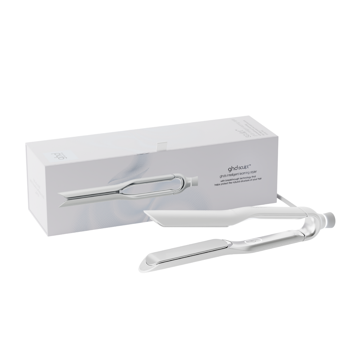 ghd sculpt interactive hair styler in white for healthy hair 