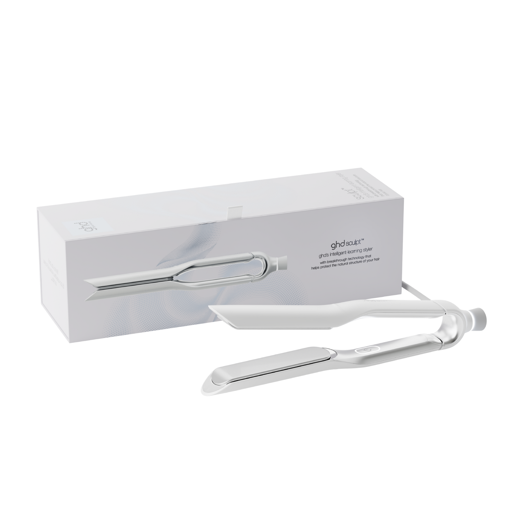 ghd sculpt interactive hair styler in white for healthy hair 