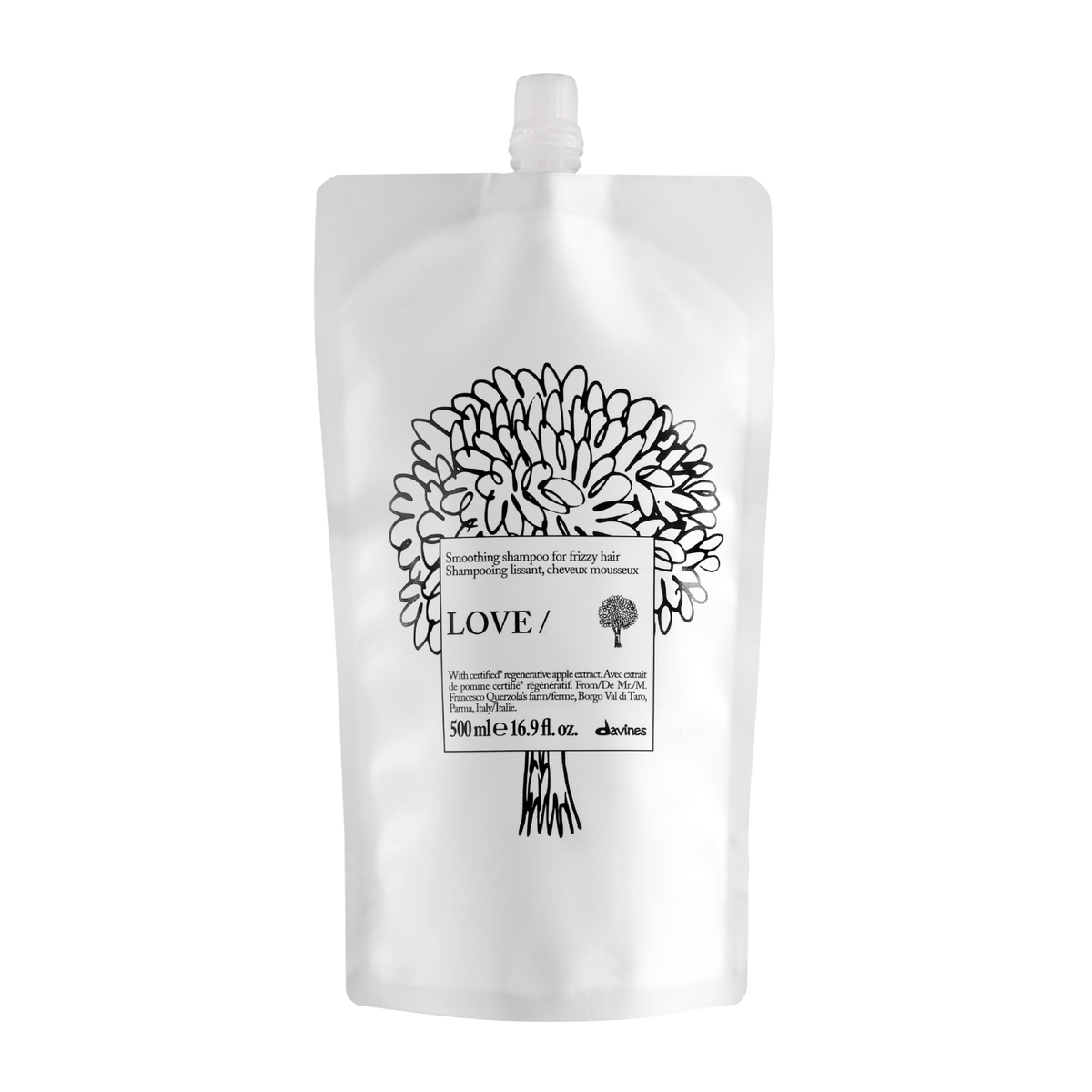 Davines Love Smooth Shampoo Refill to smooth unruly and frizzy hair