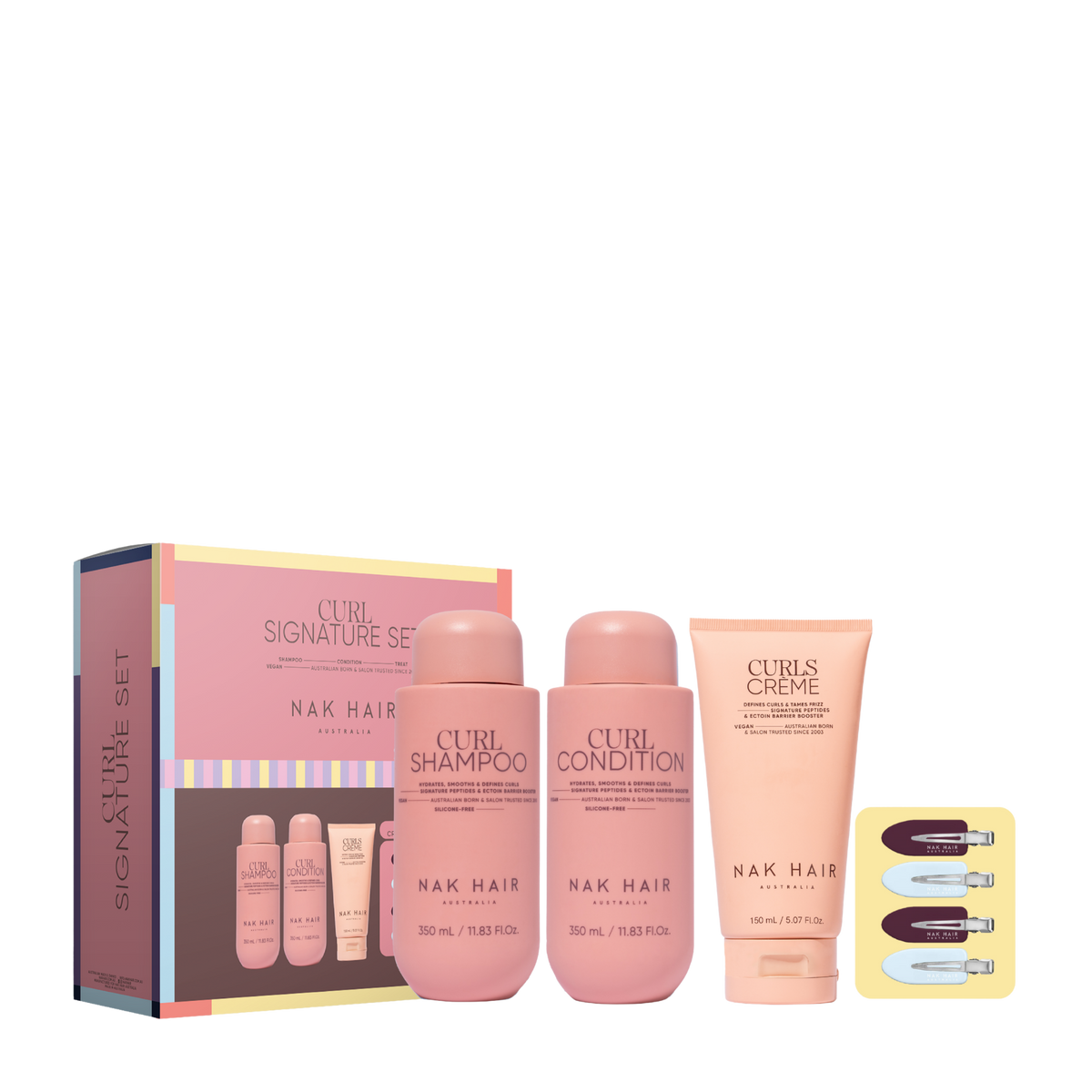 Nak Signature Curl Trio to hydrate, smooth and define curls