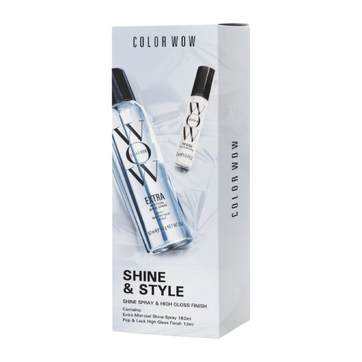 Color Wow Shine & Style Duo Gift Pack for extremely glossy hairstyles
