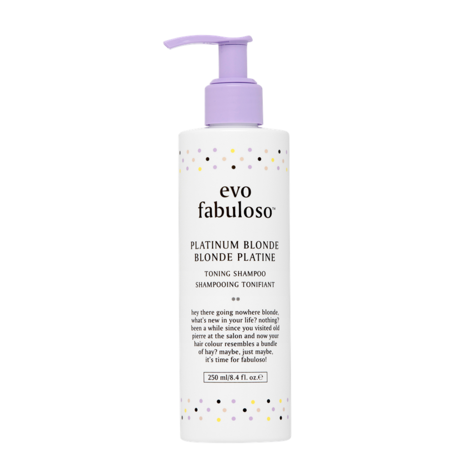 Evo FABULOSO Platinum Blonde Toning Shampoo 250ml