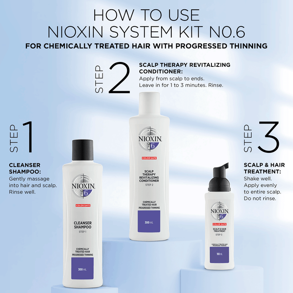 Nioxin System 6 Scalp & Hair Treatment 100ml For Chemically Treated Hair With Progressed Thinning