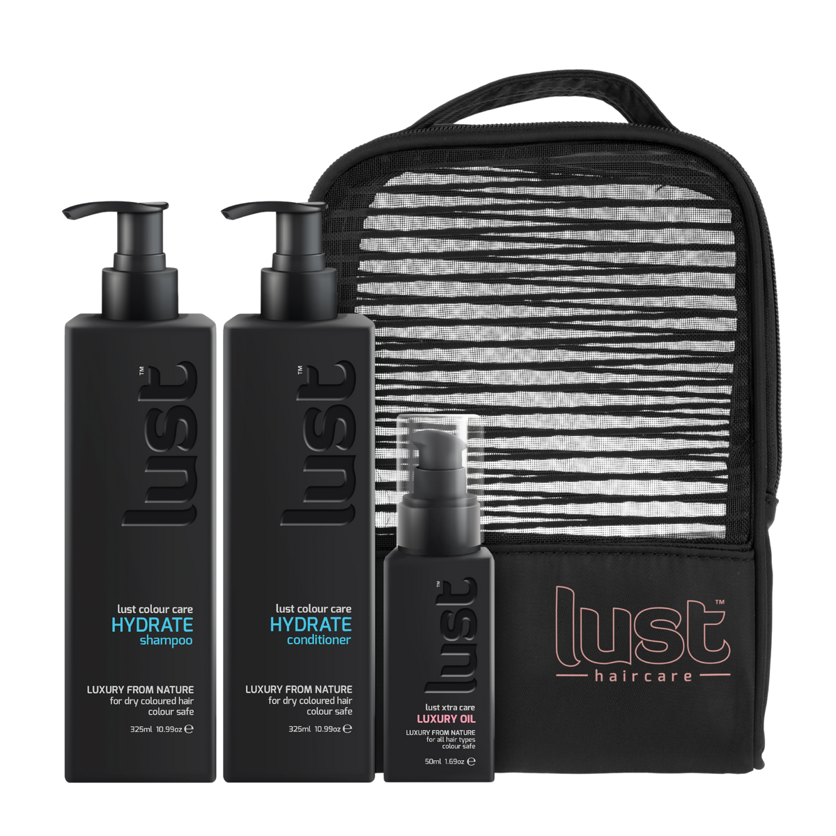 Lust Hydrate Trio to hydrate and smooth dehydrated, damaged hair 