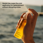 Olaplex No.7 Shine Serum Oil Mist with a fine mist to not disrupt hairstyles