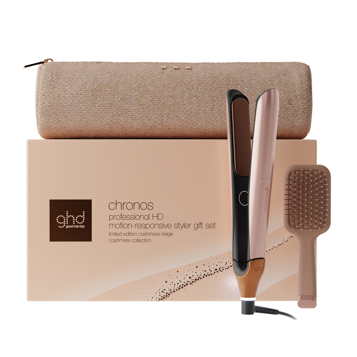 ghd Chronos Hair Straightener in Cashmere Beige Gift Set