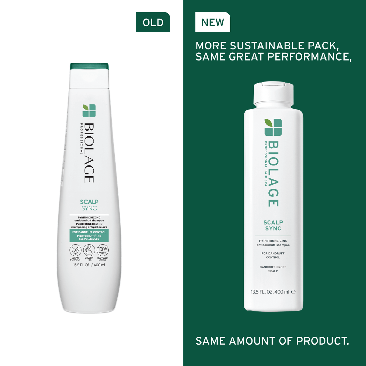 Biolage Scalp Sync Anti-Dandruff Shampoo to combat visible dandruff