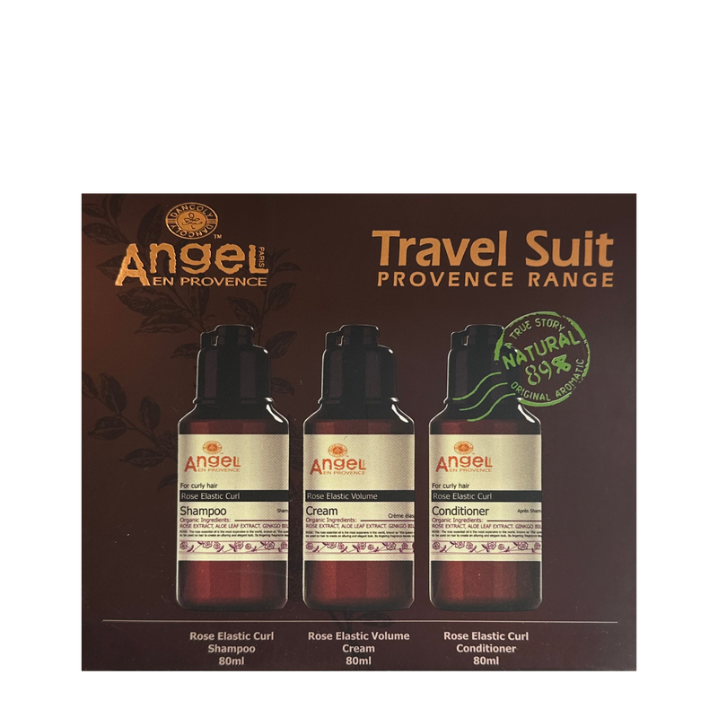 Angel En Provence Rose Elastic Curl Travel Trio