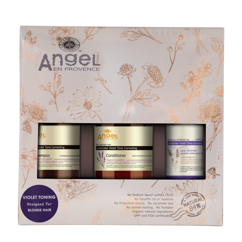 Angel En Provence Lavender Violet Tone Correcting & Violet Tone Spray Trio Gift Pack