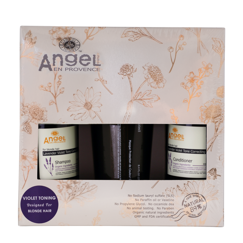 Angel En Provence Lavender Violet Tone Correcting & Orange Flower Mask Trio Gift Pack