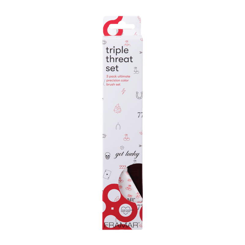 Framar Triple Threat Brush Set  Get Lucky - Limited Edition