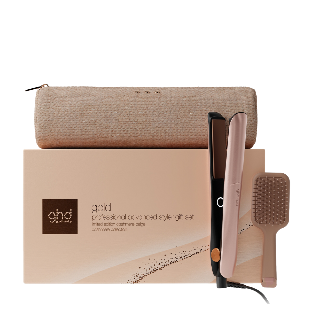 ghd Gold Hair Straightener in Cashmere Beige Gift Set