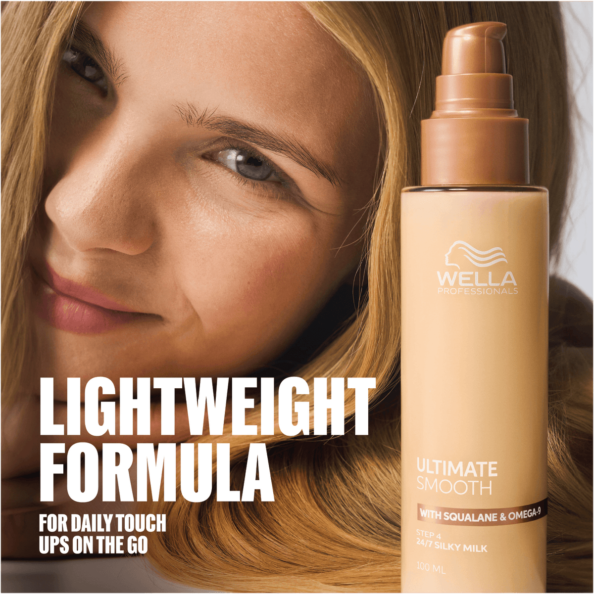 Wella Ultimate Smooth Silky Milk with a non-greasy formula