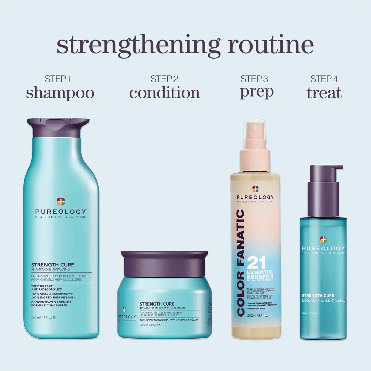 pureology strength cure hair treatment mask for coloured hair