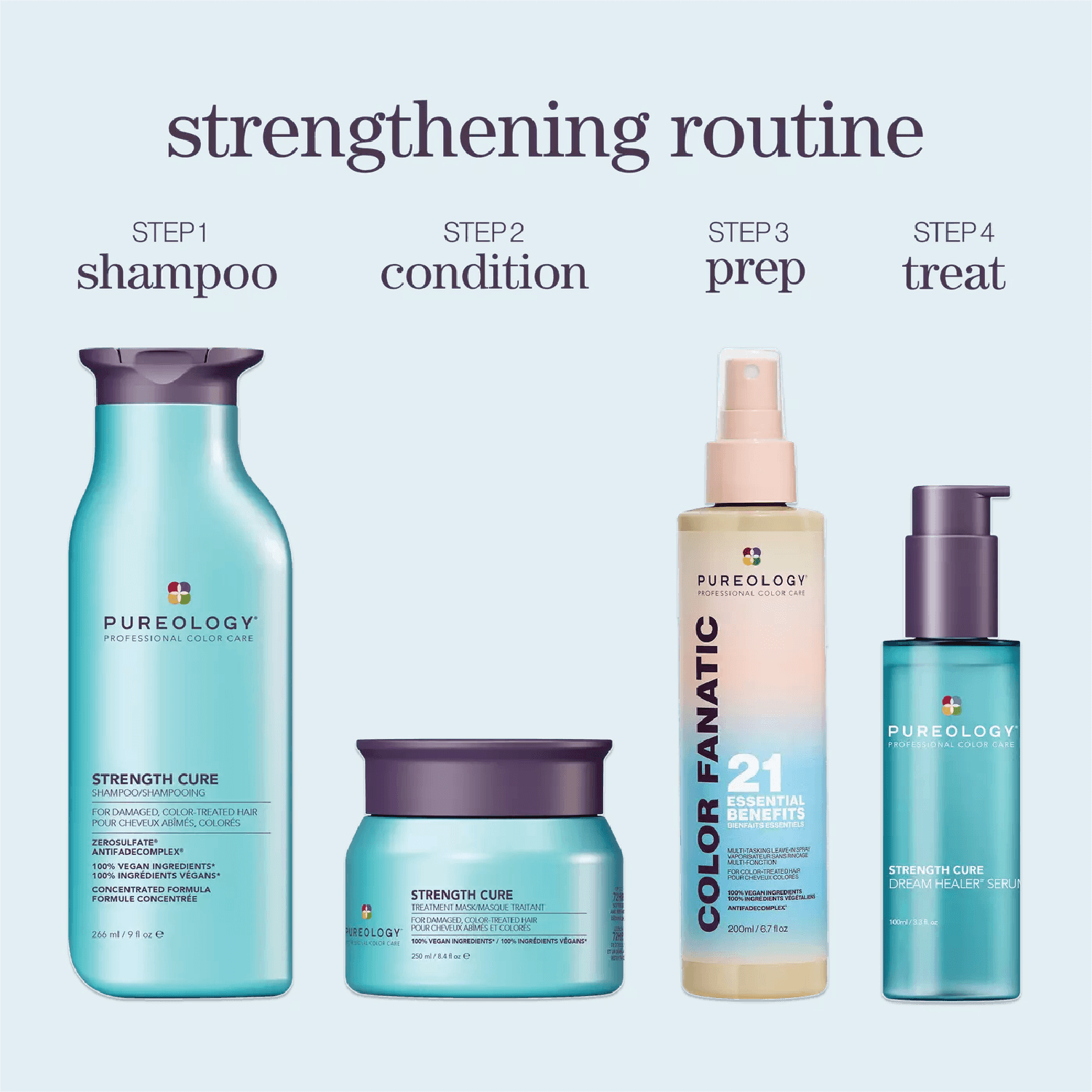 pureology strength cure hair treatment mask for coloured hair