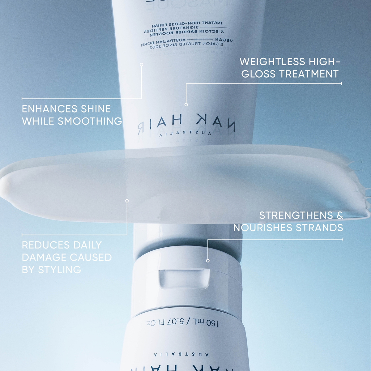 Nak Signature Hydrate Trio with mask to enhance shine while smoothing hair