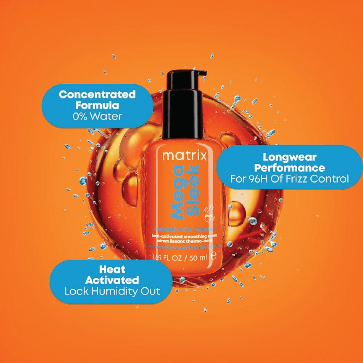 Matrix Total Results Mega Sleek Top Coat for 96H frizz control