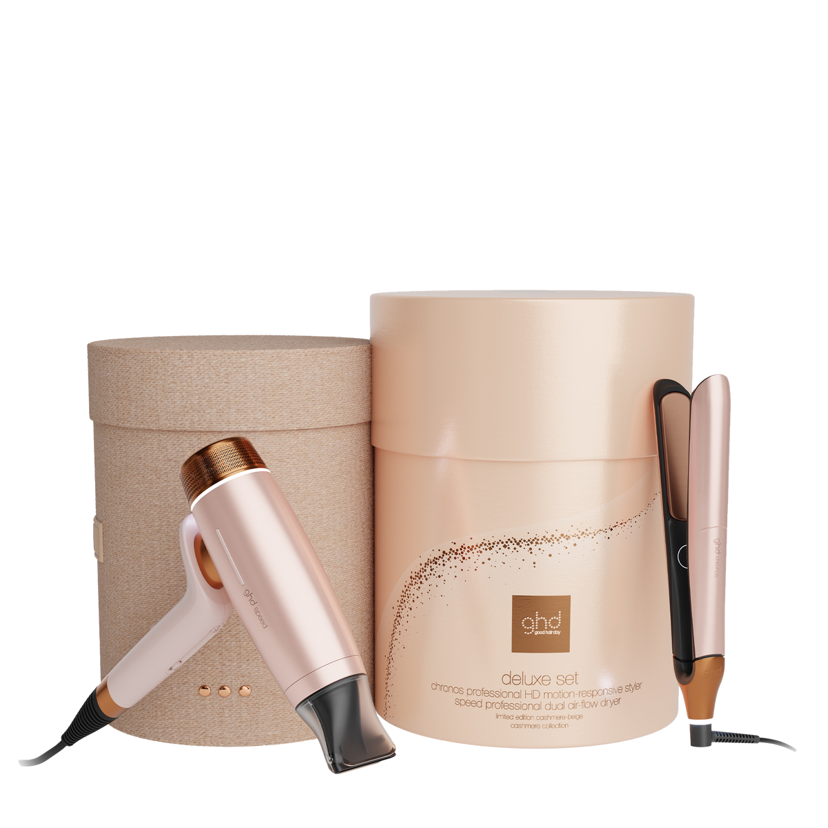 ghd Deluxe Gift Set in Cashmere Beige