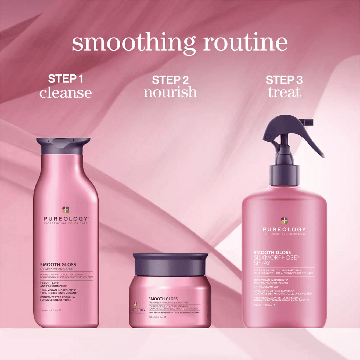 Pureology Smooth Gloss Shampoo for a smoothing routine