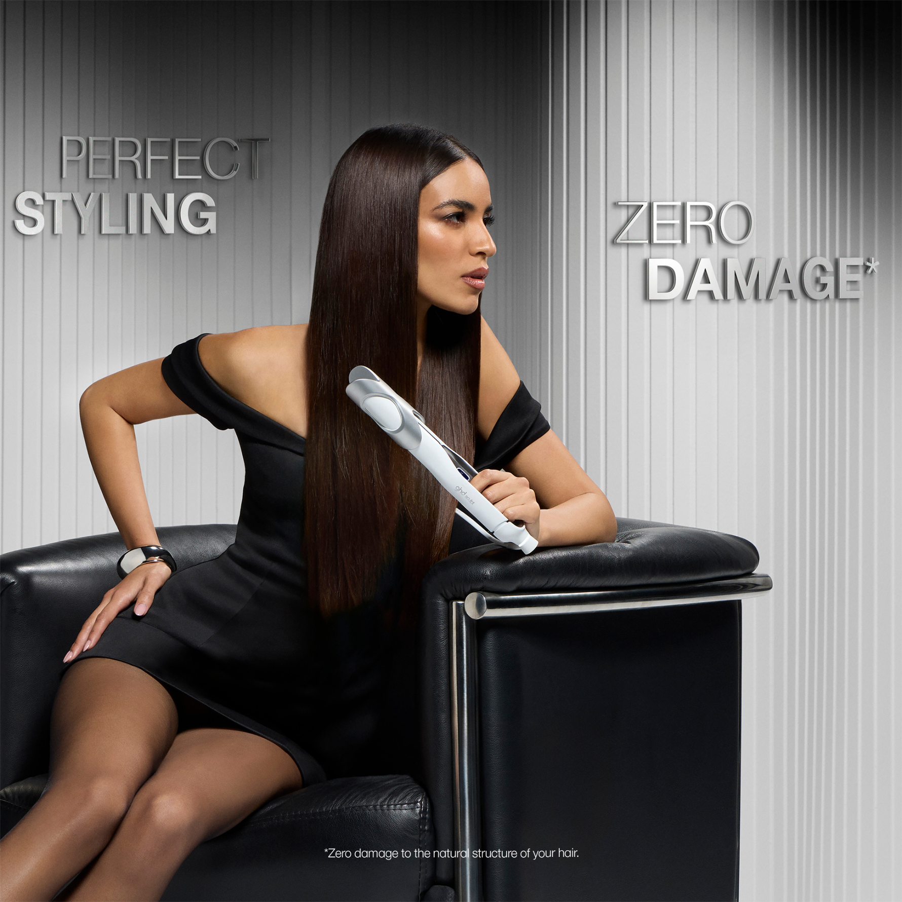 ghd sculpt interactive hair styler in white for perfect straightening