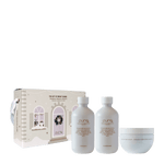 Pure Forever Blonde + Sacred Mask Trio to repair and soften fragile coloured hair types