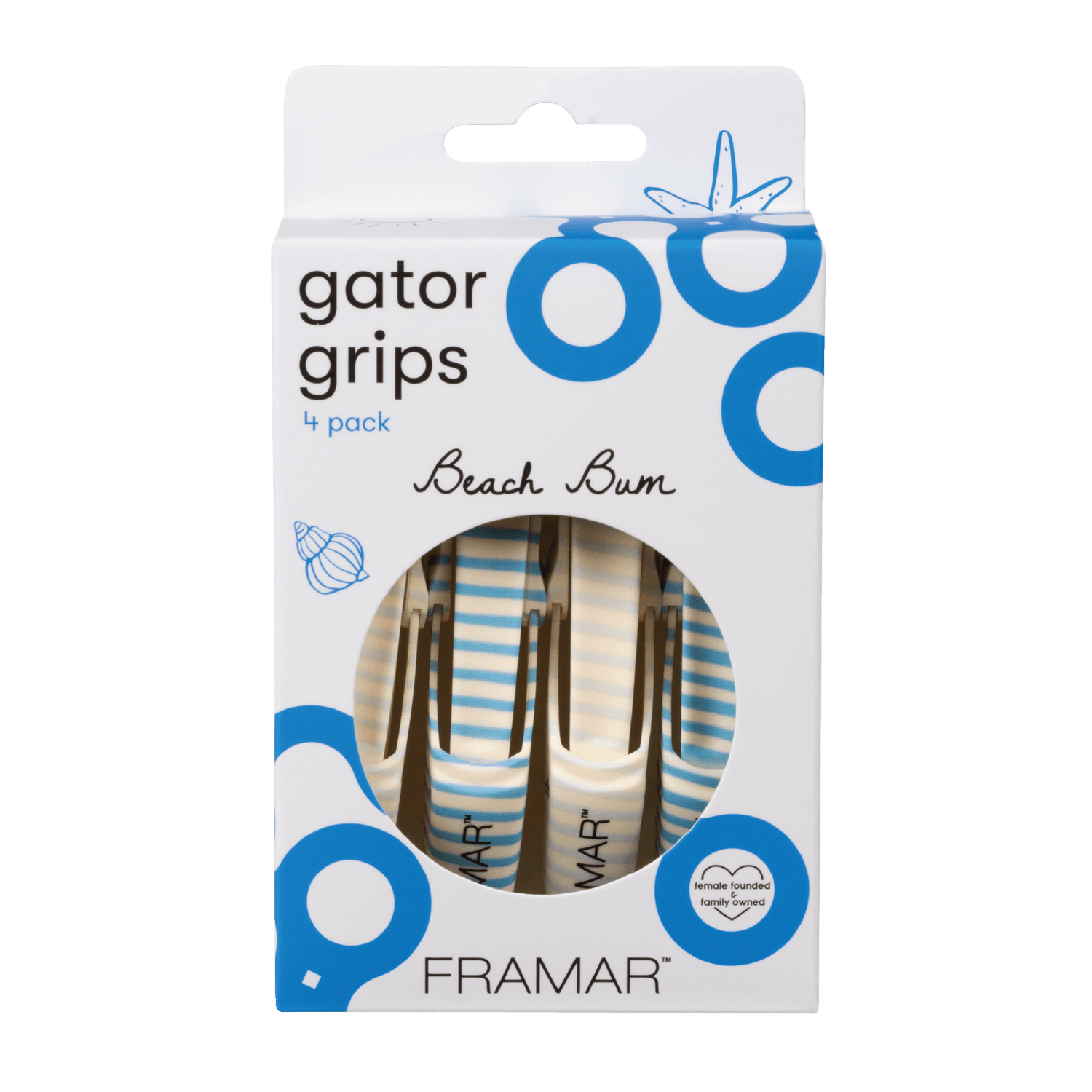 Framar Beach Bum Gator Grips for perfect sectioning of hair during service