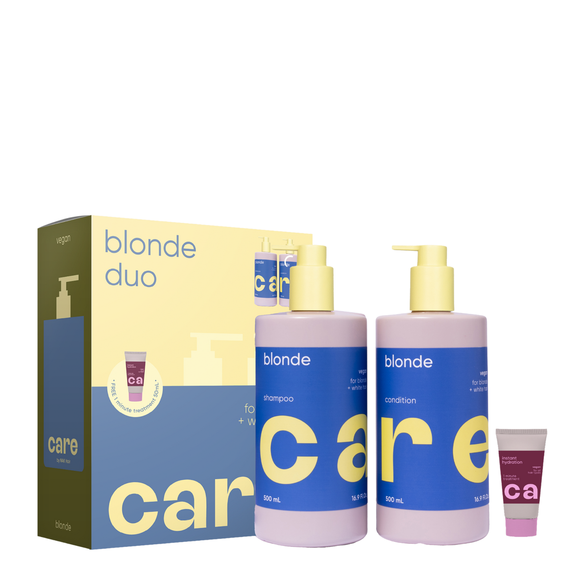 Nak Care Blonde Duo to hydrate highlighted, grey, and blonde hair