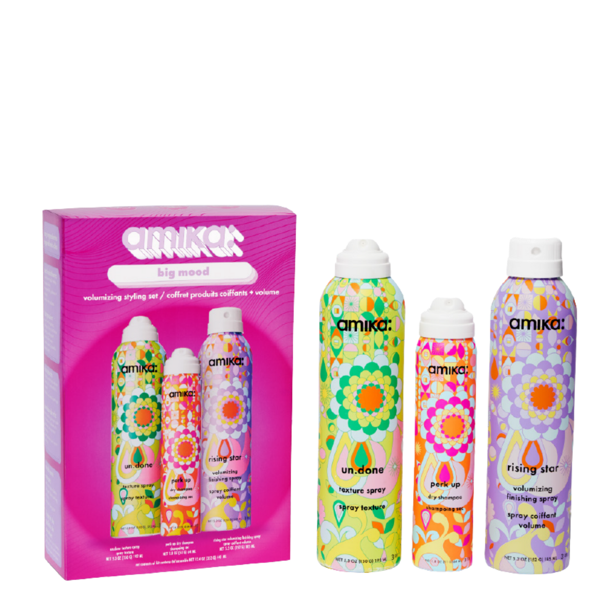 Amika Big Mood Gift Pack to add volume and texture for all hair types