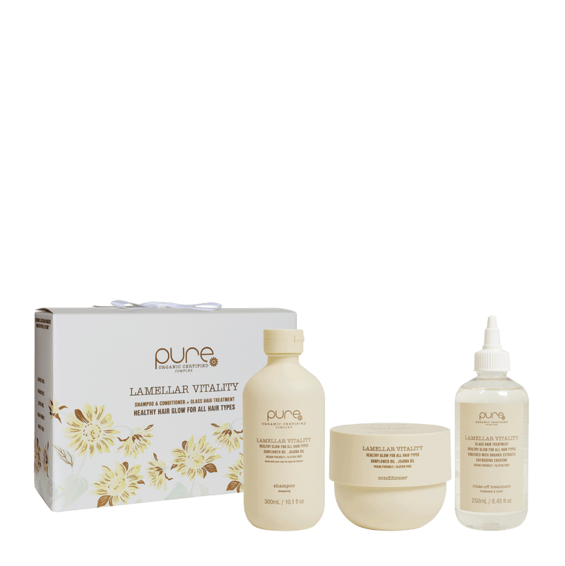 Pure Lamellar Vitality + Glass Hair Treatment Trio