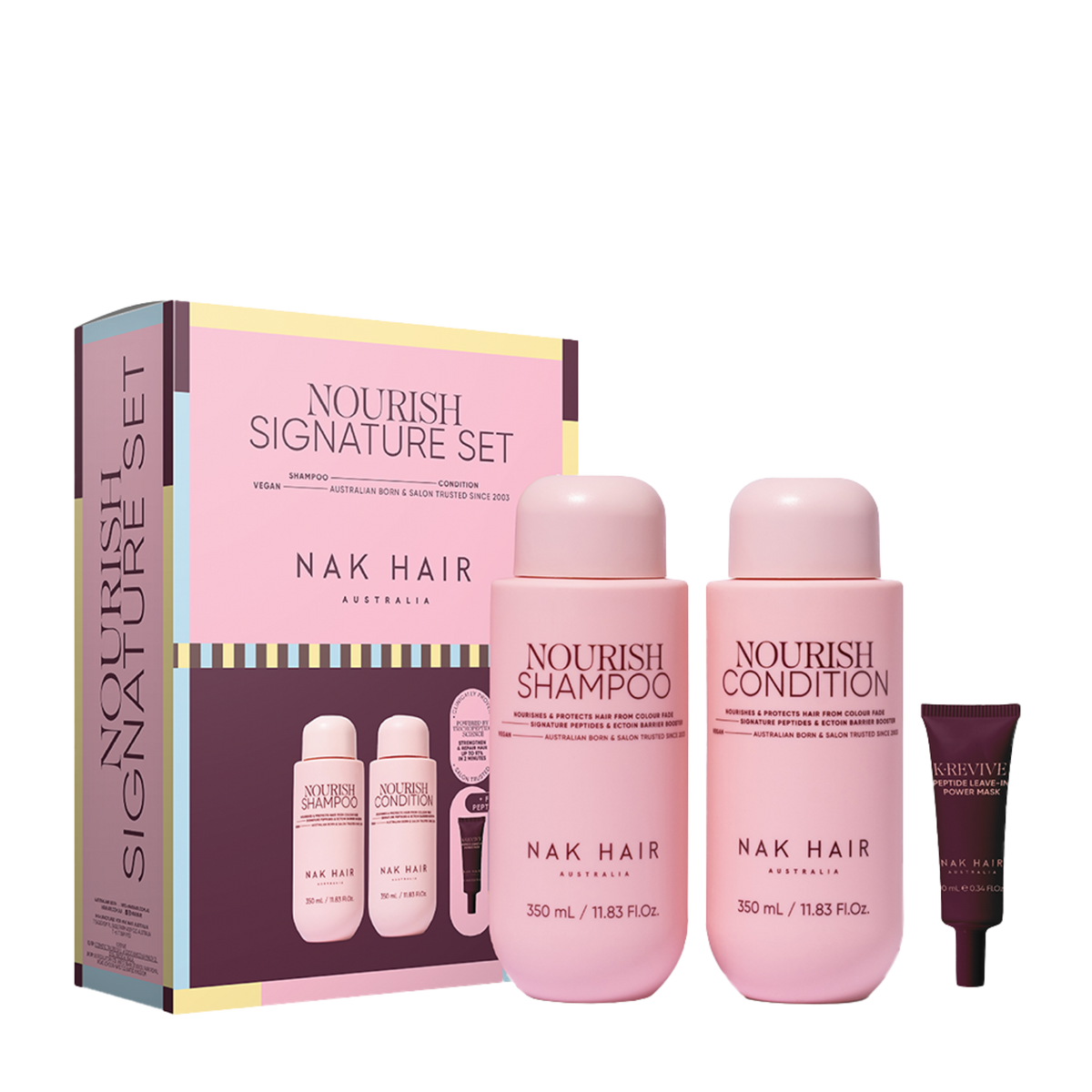 Nak Signature Nourish Duo to deeply nourish dry and damaged hair