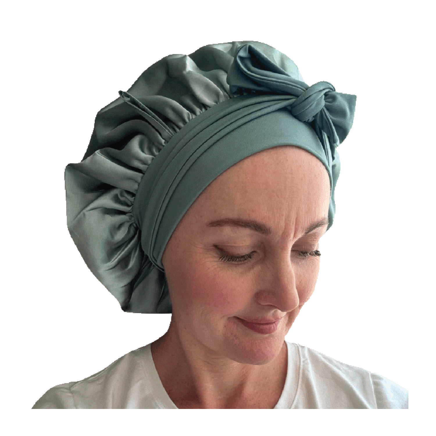 Splash Happy Cloud Silk Bonnet - Sage