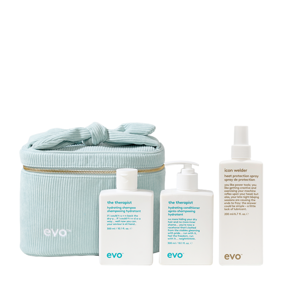 Evo The Vanity Hydrate Gift Pack to hydrate and strengthen hair 