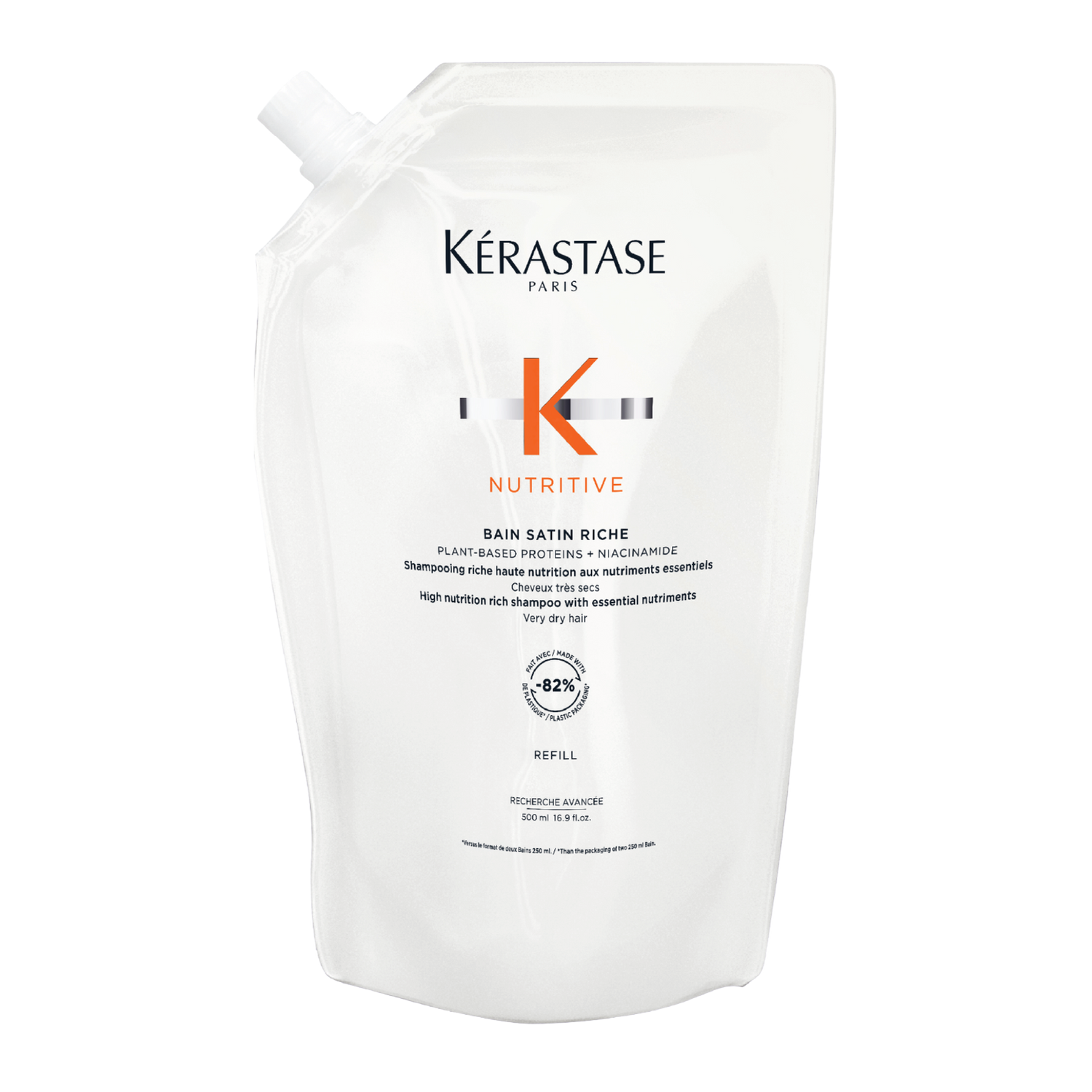 Kerastase Nutritive Bain Satin Riche Refill Shampoo Pouch For Very Dry Hair 500ml