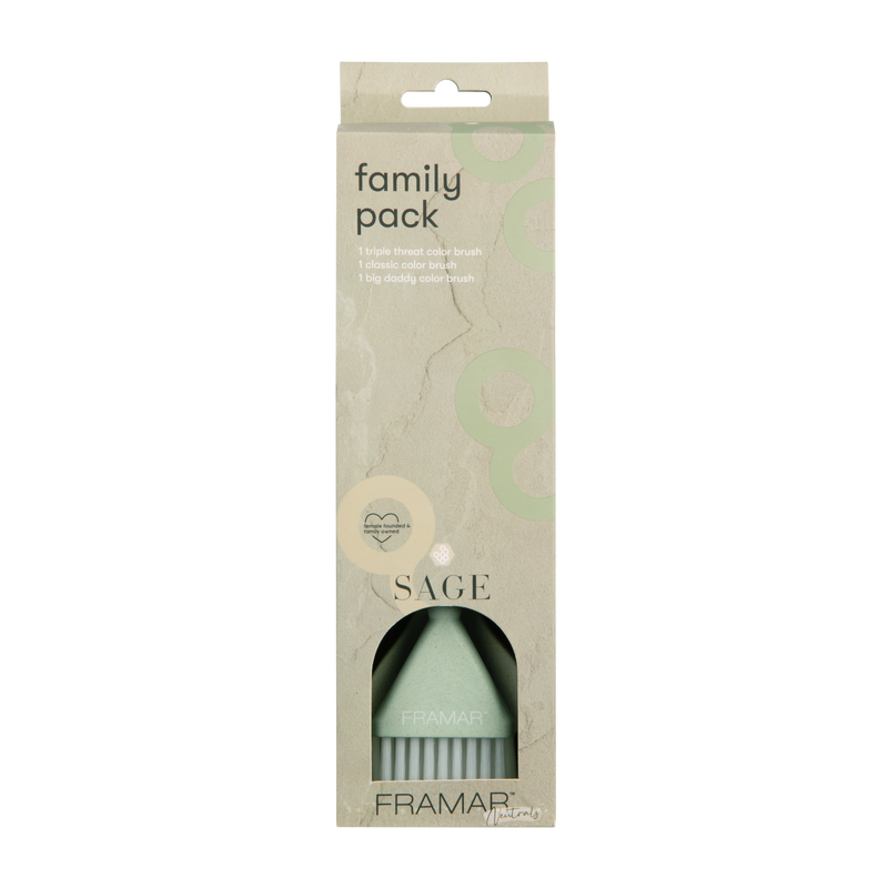 Framar Family Pack Brush Set of 3 Neutrals Sage - Limited Edition