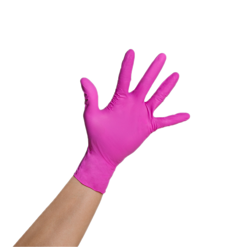 Framar Pink Paws Nitrile Gloves Large 100pc