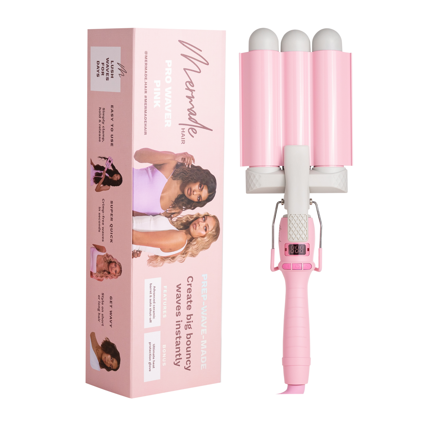 Mermade Pro Waver 32mm in Pink