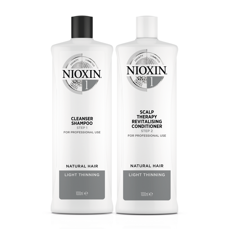 Nioxin System 1 - 1 Litre Duo For Natural Hair With Light Thinning