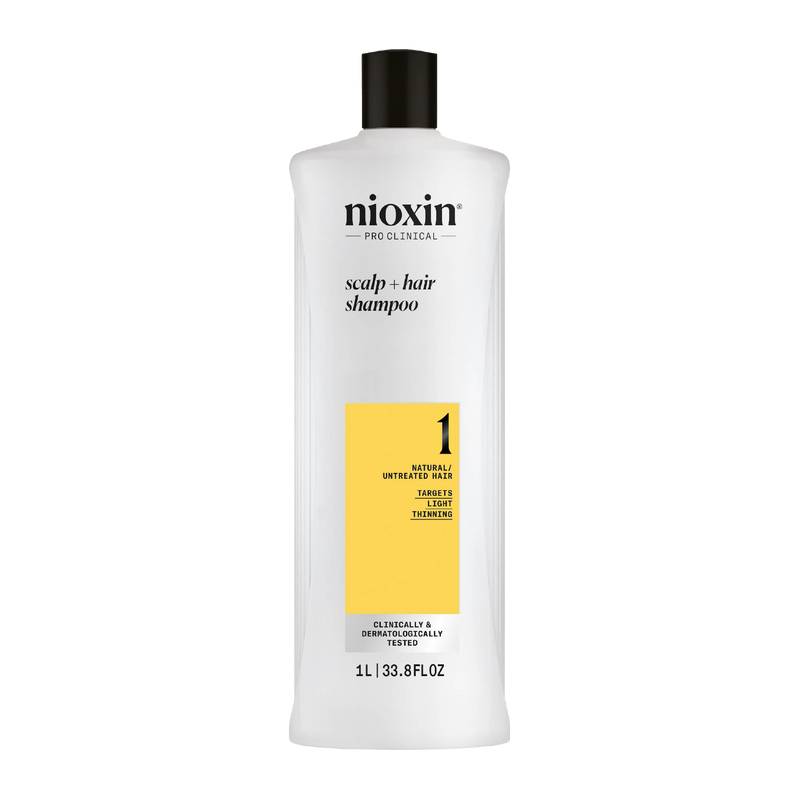 Nioxin System 1 Scalp + Hair Thickening Shampoo For Natural Hair with Light Thinning 1 Litre