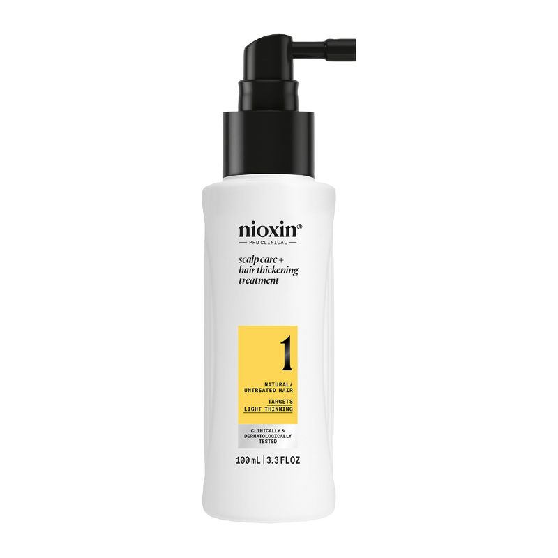 Nioxin System 1 Scalp + Hair Thickening Treatment For Natural Hair with Light Thinning 100ml