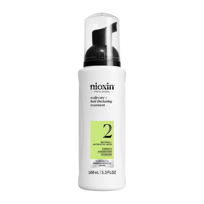 Nioxin System 2 Scalp + Hair Thickening Treatment - Serum for Natural Hair with Progressed Thinning 100ml