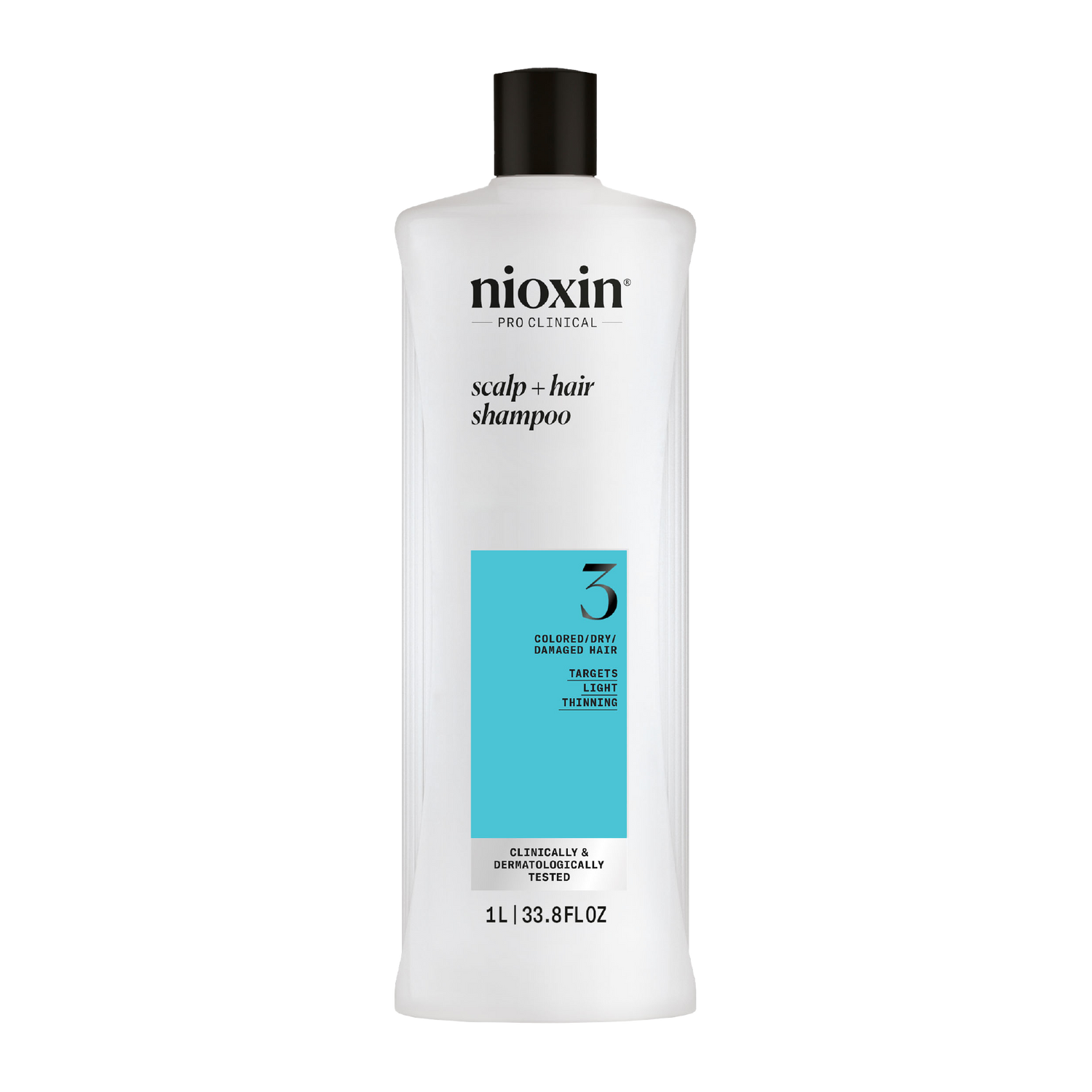Nioxin System 3 Scalp + Hair Thickening Shampoo For Damaged Hair with Light Thinning 1 Litre