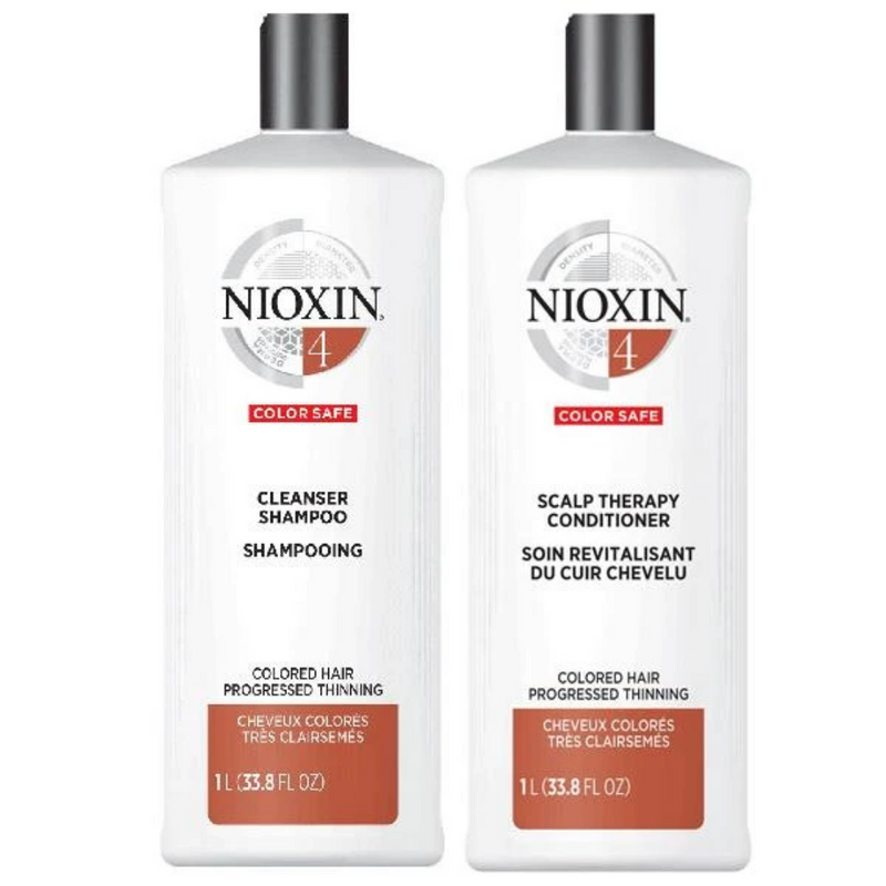 Nioxin System 4 - 1 Litre Duo For Coloured Hair With Progressed Thinning