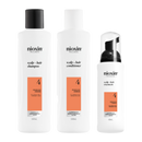 Nioxin Scalp + Hair Thickening System 4 Full Size Kit for Damaged Hair with Progressed Thinning